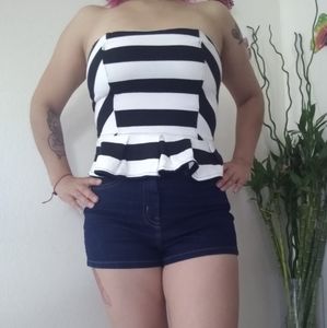 Peplum tube top